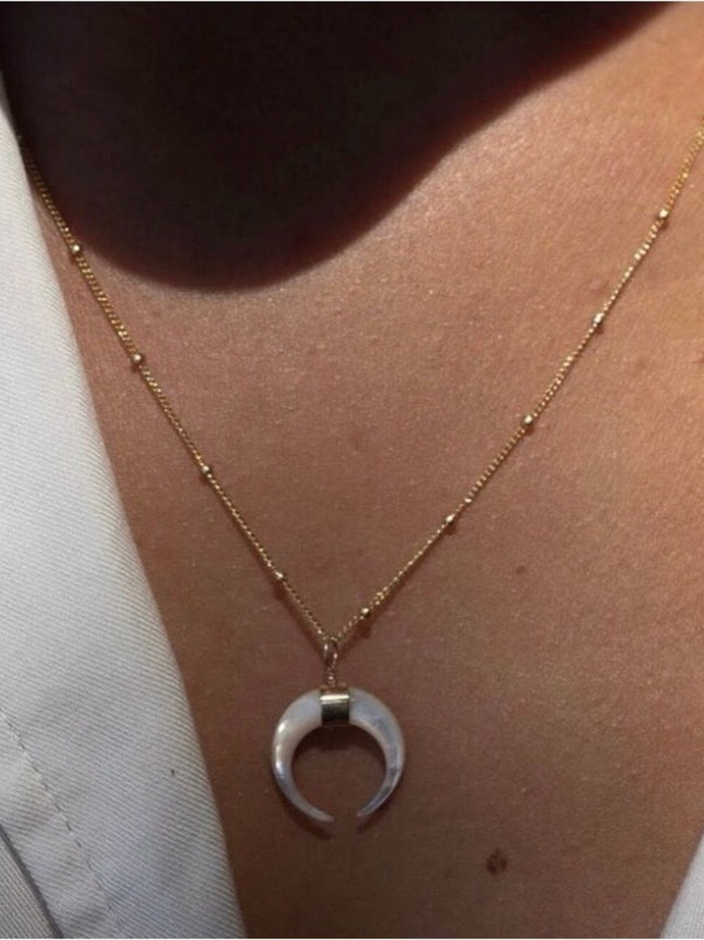 Pearl Crescent Necklace